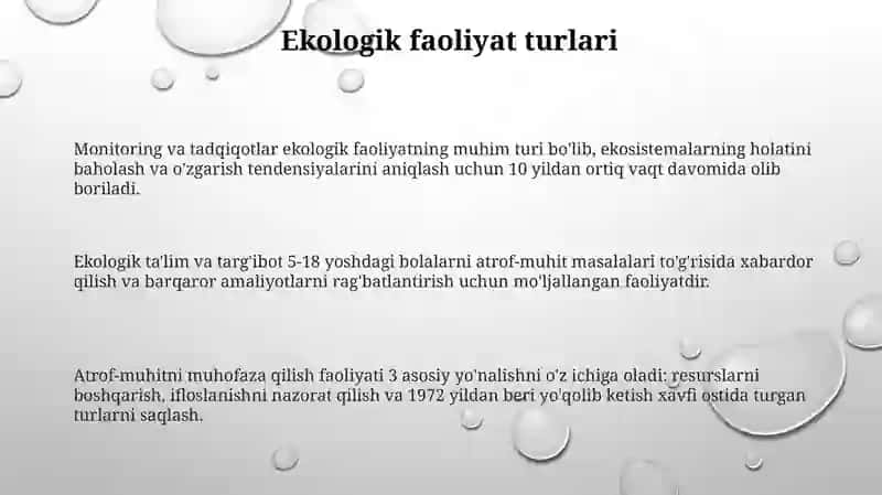 Ekologik mashgʻulotlarning turlari 3