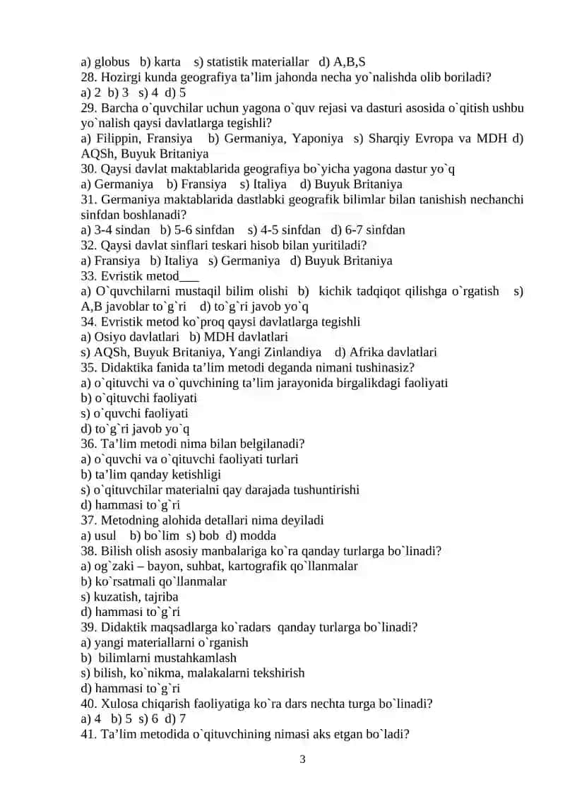 GEORAFIYA O`QITISH METODIKASI 3