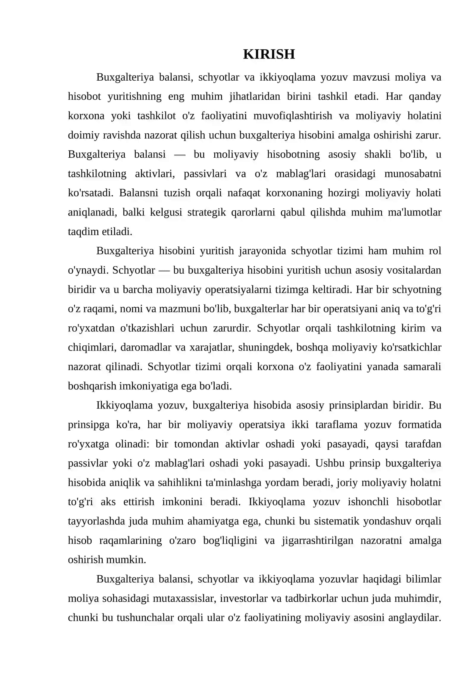 BUXGALTERIYA BALANSI, SCHYOTLAR VA IKKIYOQLAMA YOZUV 3