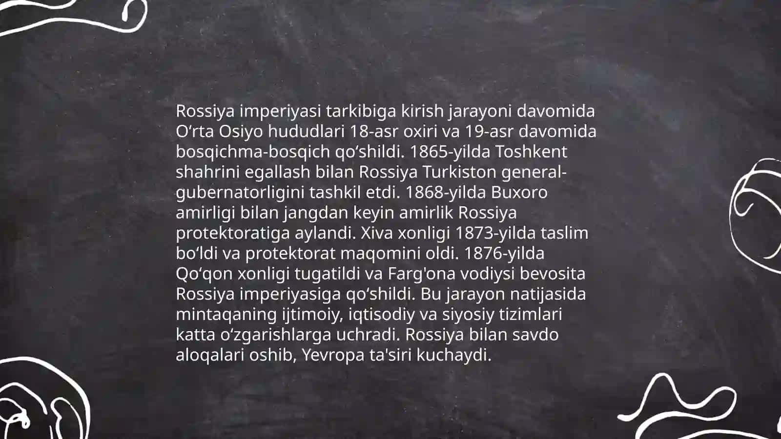 Rossiya imperiyasi va sovet hukmronligi davrida òlkadagi ijtimoiy-iqtisodiy siyosiy va ma'naviy jarayonlar 3