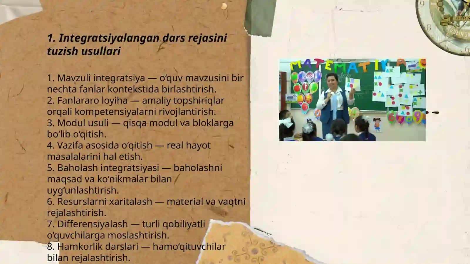 Integratsiyalangan dars rejasini tuzish usullari 3