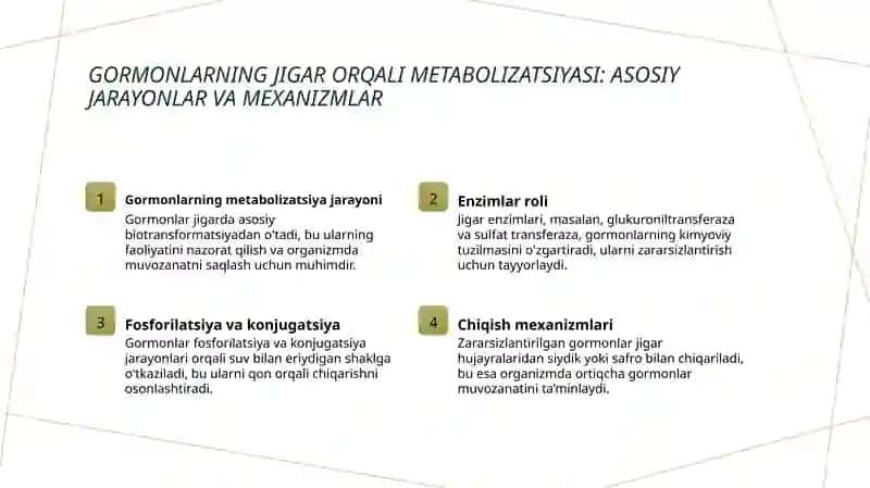 Jigarda gormonlarning zararsizlantirilishi, klinik ahamiyati 3