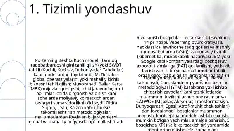 Boshqaruv tizimi nazaryasi va amolyatini rivojlantrish bosqichlari 3