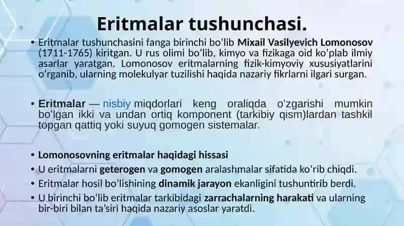 Eritmalar.Eritmalar konsentratsiyasi 3