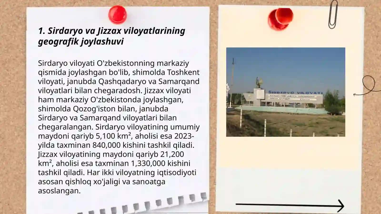 Sirdaryo va Jizzax Viloyatlari Geografiyasi va Tarixi 3