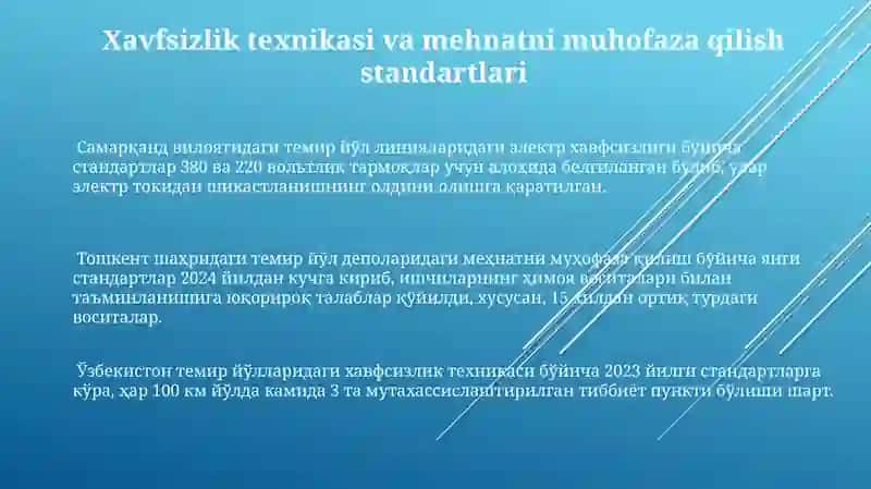 Temir yo'l xo'jaligi Mehnatni meyorlashtrish 3