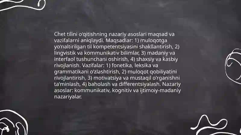 Chet tilini oʻqitish metodikasi 3