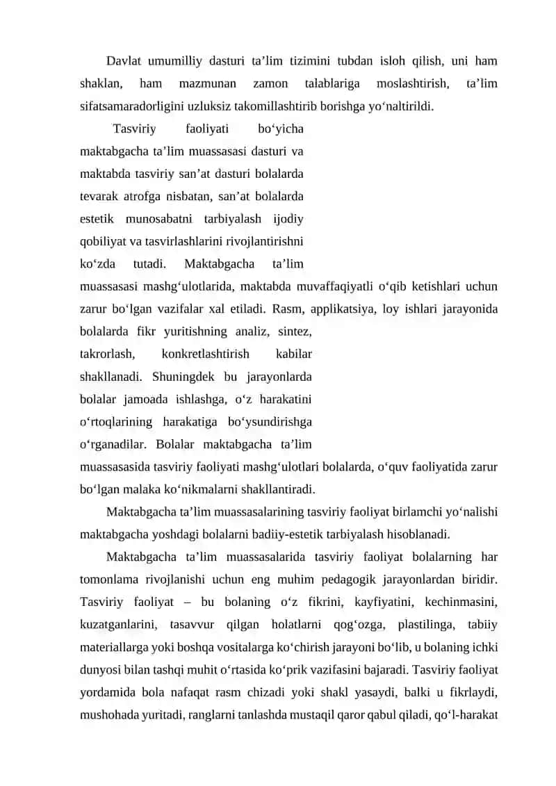 Maktabgacha yoshdagi bolalarni tasviriy qobiliyati va ijodkorligini rivojlantirish 3