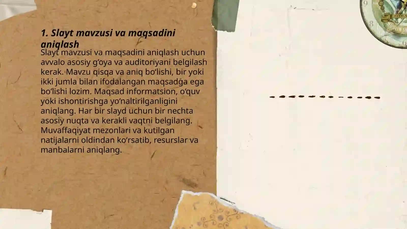 Slayt tayyorlashning asosiy tamoyillari 3
