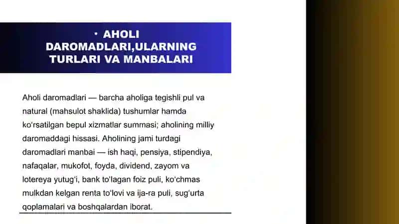 Aholi daromadlari va davlatning ijtimoiy siyosati 3