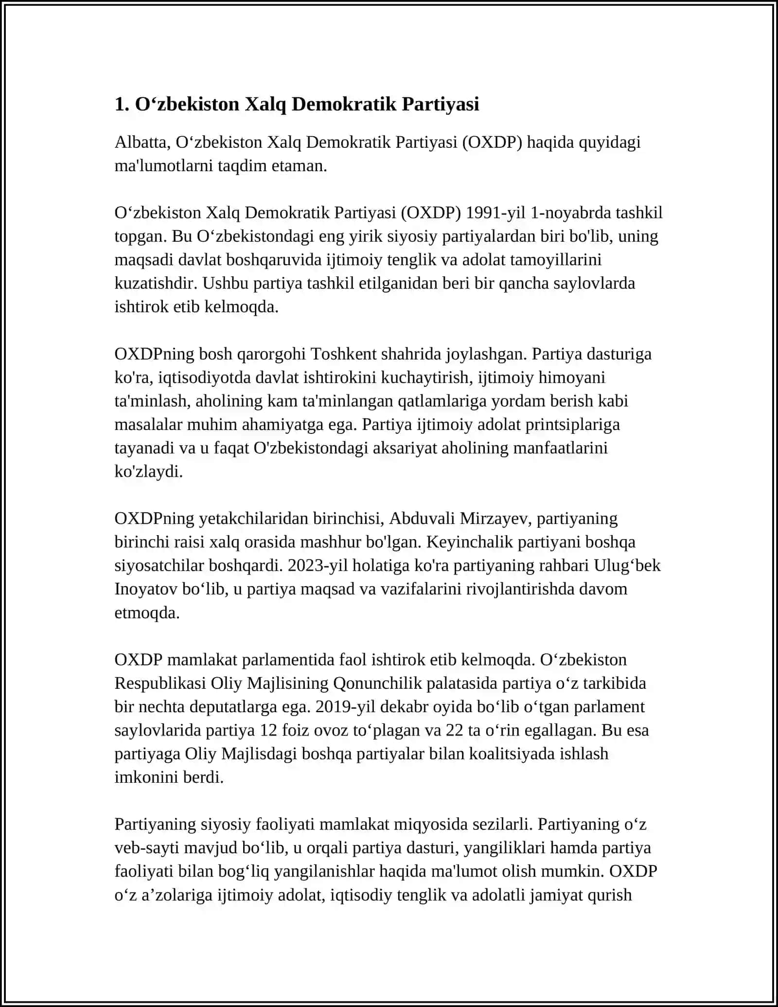 Oʻzbekiston Xalq Demokratik Partiyasi 3