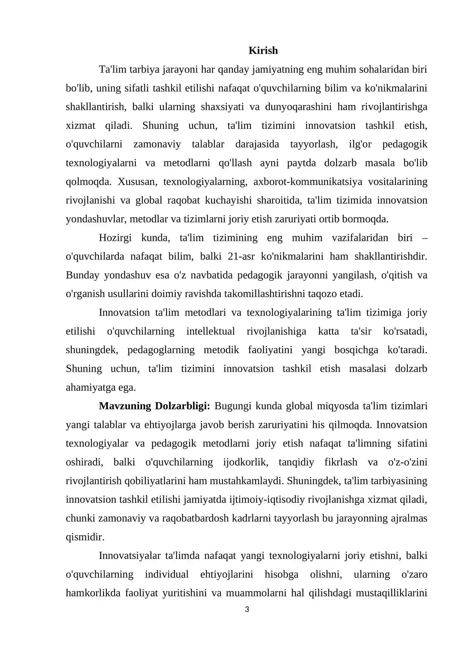 Ta'lim tarbiya jarayonini innovtsion tashkil etish 3