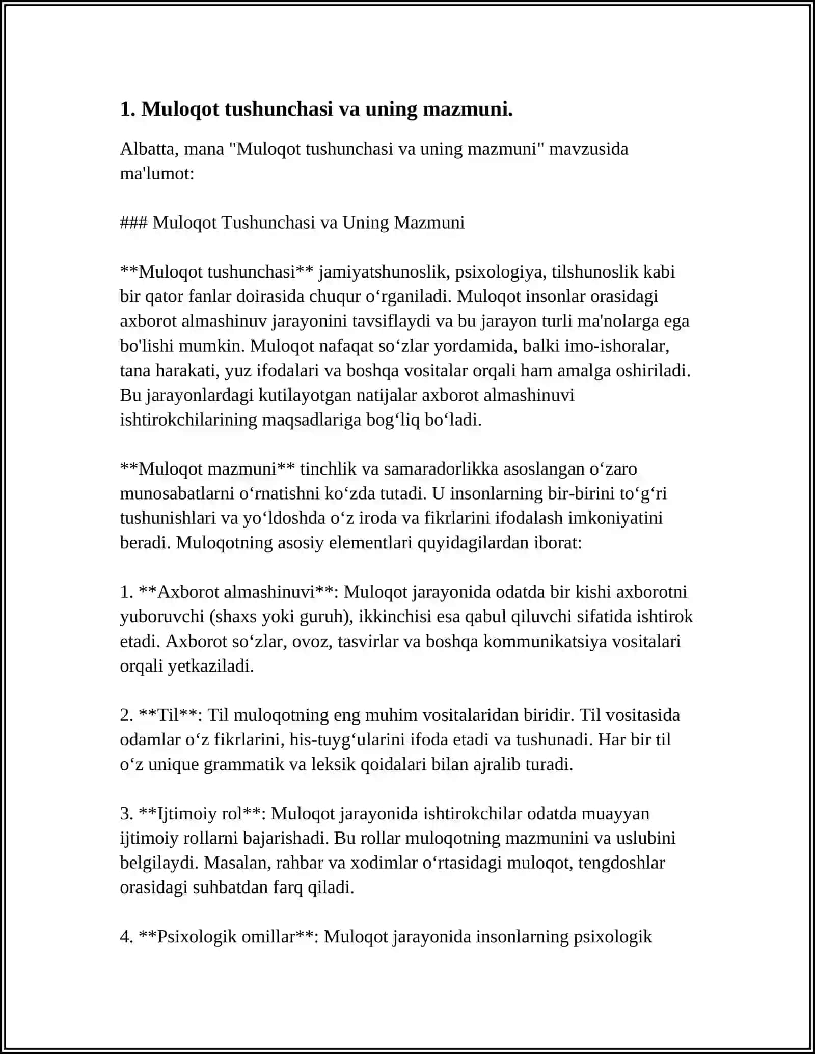 MULOQOT TUSHUNCHASI HAQIDA 3