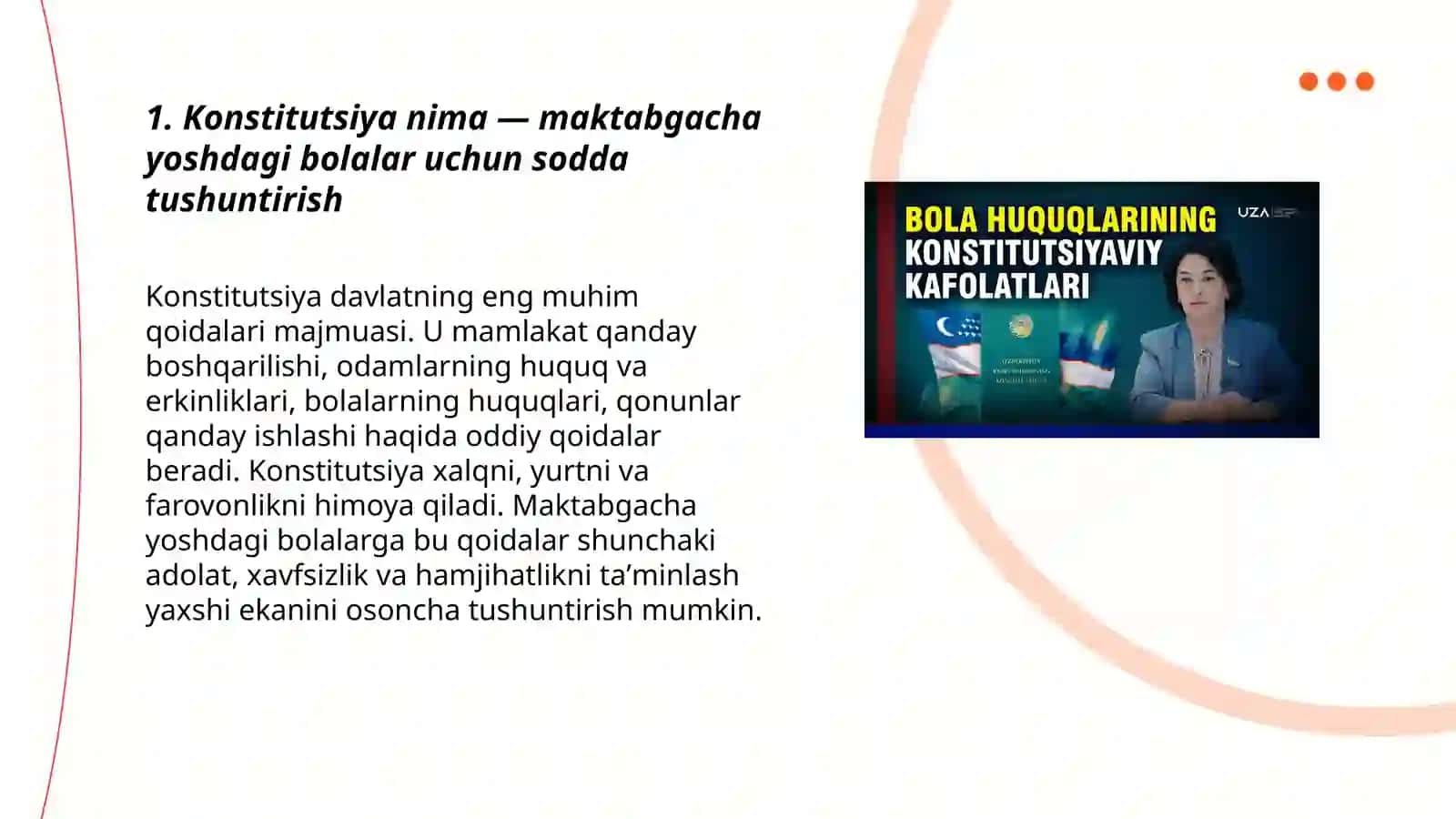 O‘zbekiston Respublikasi Konstitutsiyasi bilan tanishtirish 3