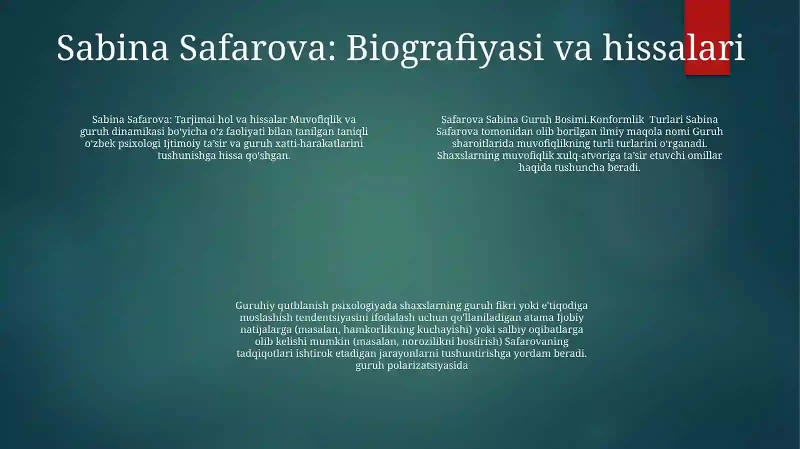 Guruh Bosimi.Konformlik Turlari.Guruhiy Qutblanish 3