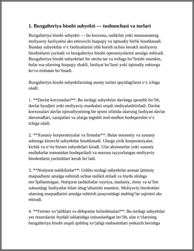 BUXGALTERIYA HISOBI SUBYEKTI VA OBYEKTLARI 3