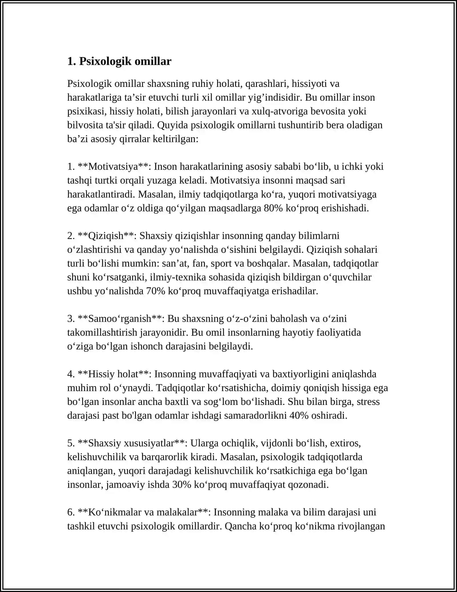MUSTAQIL ISH Mavzu: ISTE'MOLCHI XULQ-ATVORIGA TA'SIR ETUVCHI OMILLAR 3