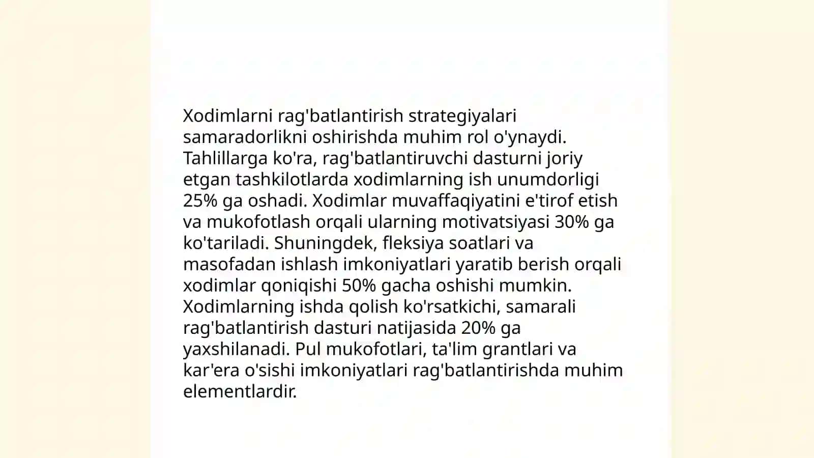 Xodimlarni motivlashtirish strategiyalari 3