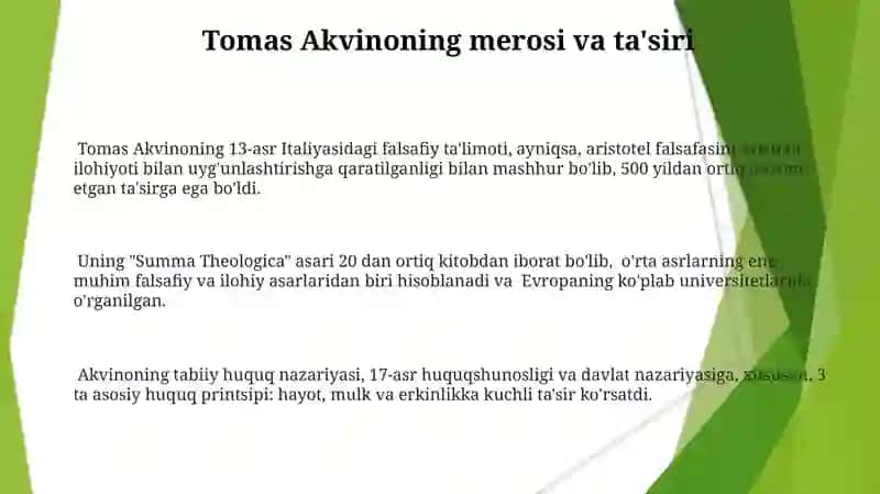 Foma Akvinskiyning ijtimoiy falsafiy qarashlari 3