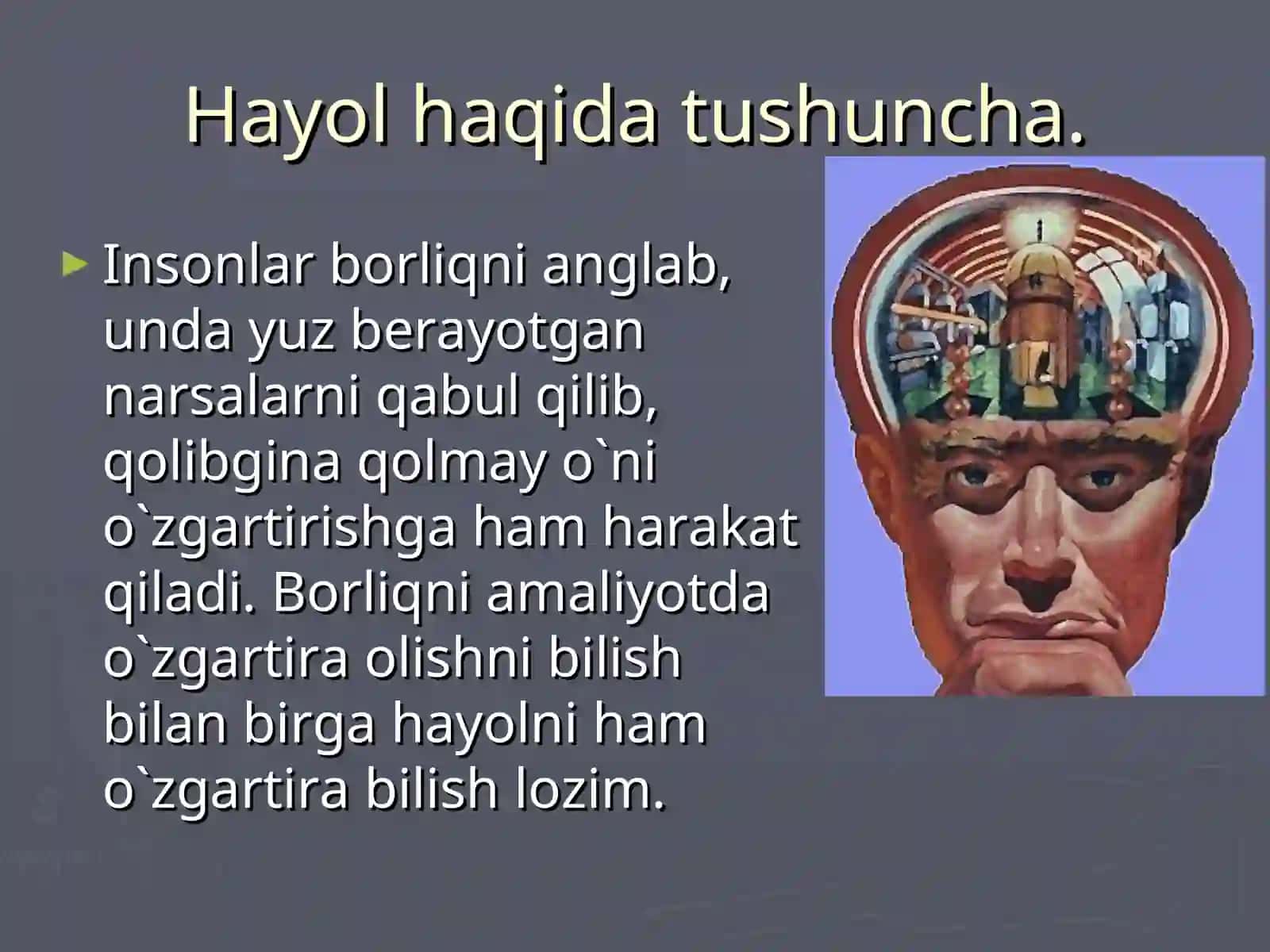 Xayol haqida tushuncha 3