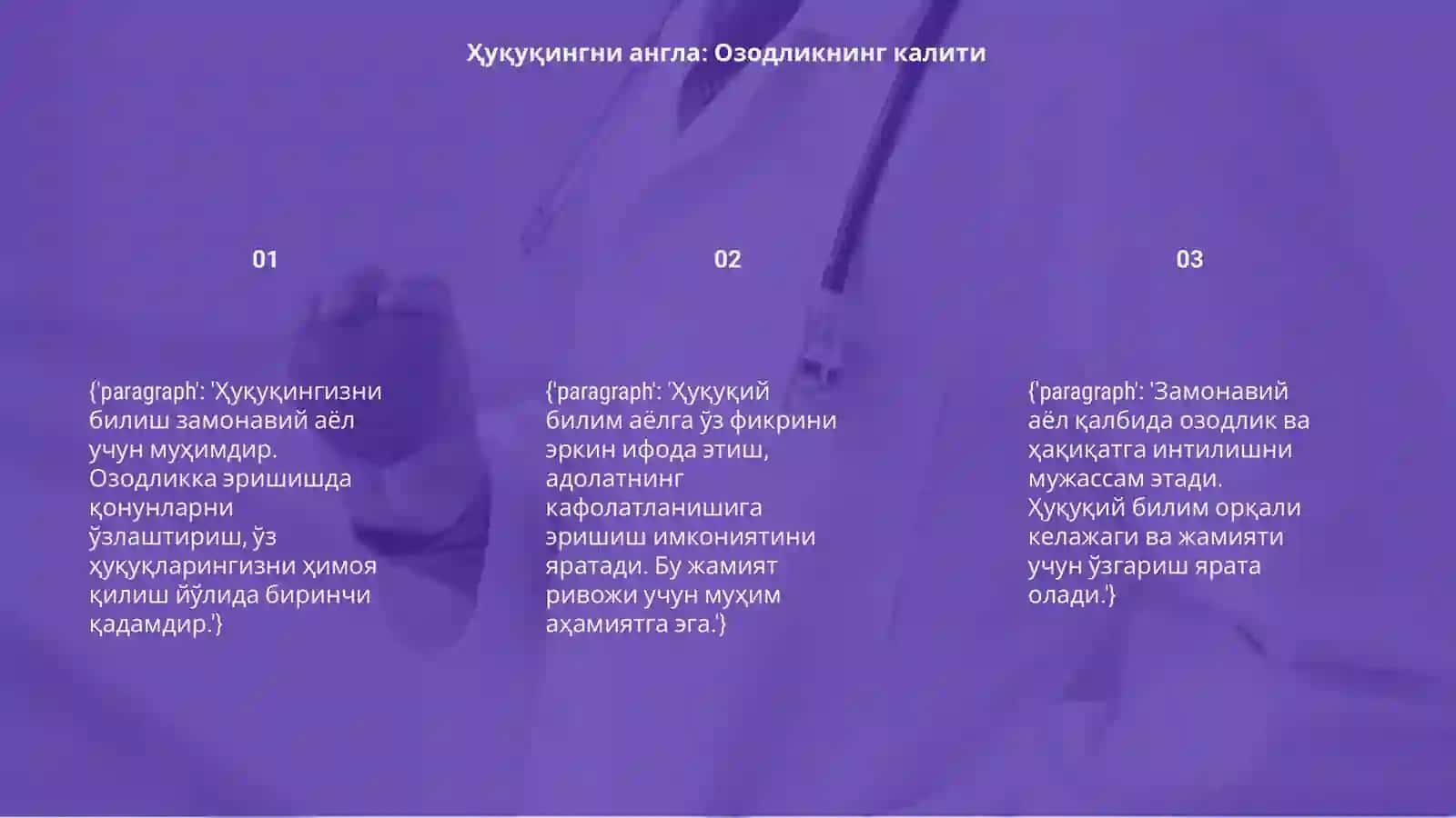 Ҳуқуқингни бил, ўзгариш ярат: Замонавий аёлнинг қалб ва қонун йўли 3