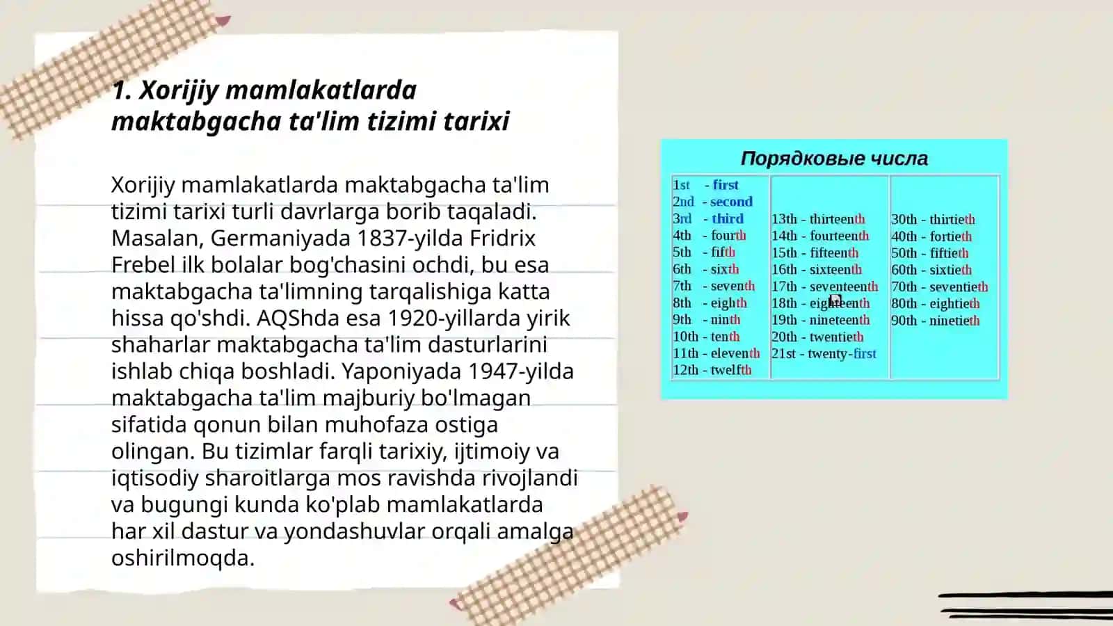 Xorijiy mamlakatlarda maktabgacha talim tizimi 3