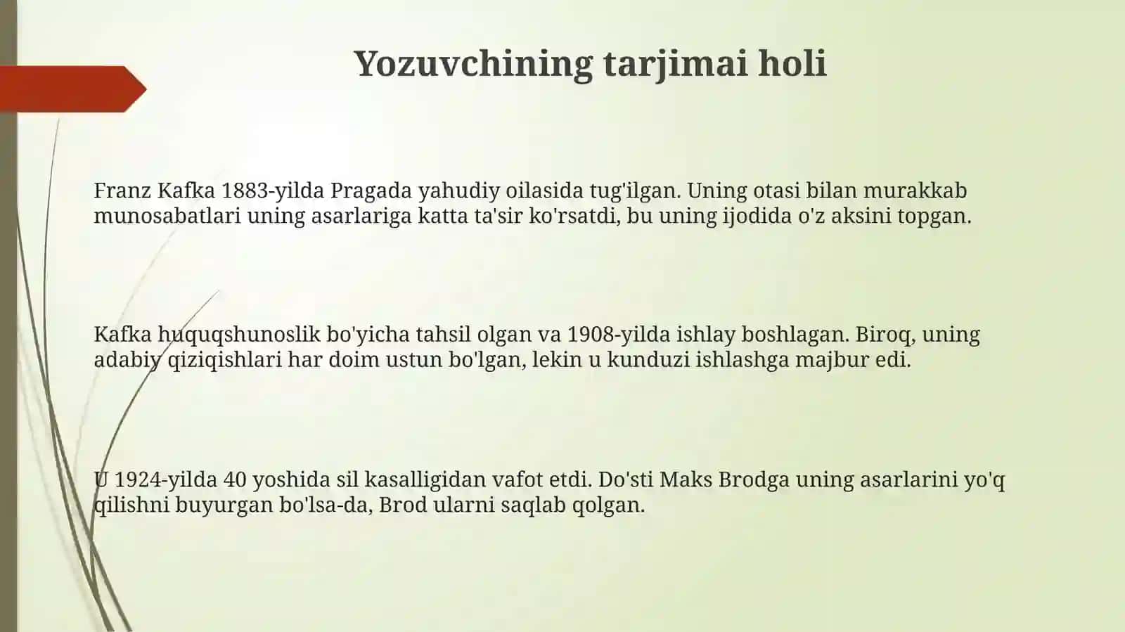 Frans Kafka Jarayon asari 3