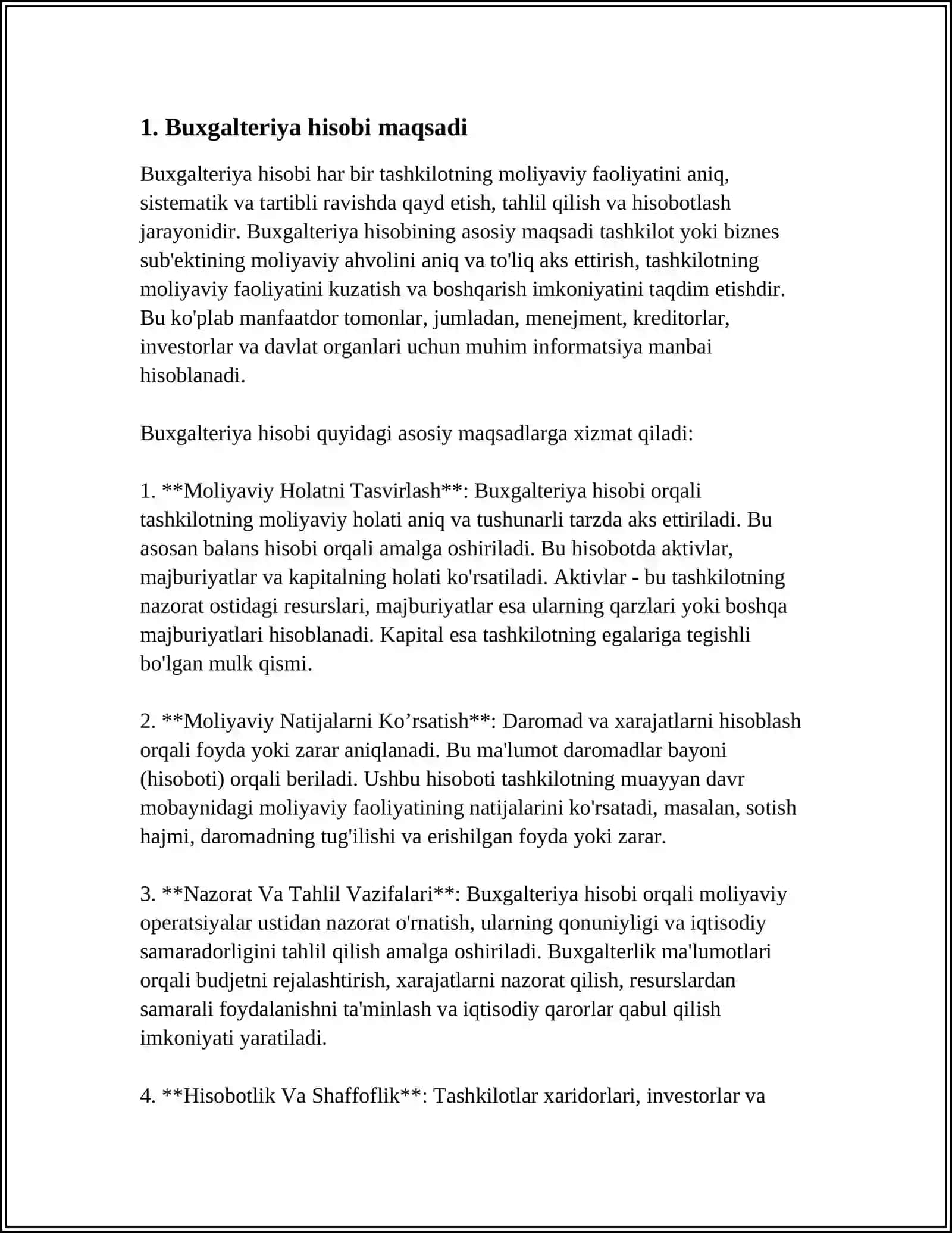 Buxgalteriya hisobi maqsadi 3