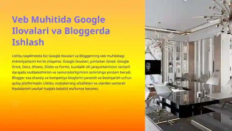Google Apps va Google Bloger hujjatlari bilan ishlash mavzusi 3