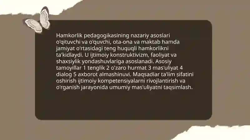 Hamkorlik pedagogikasining konseptual gʻoyalari Zohida 3