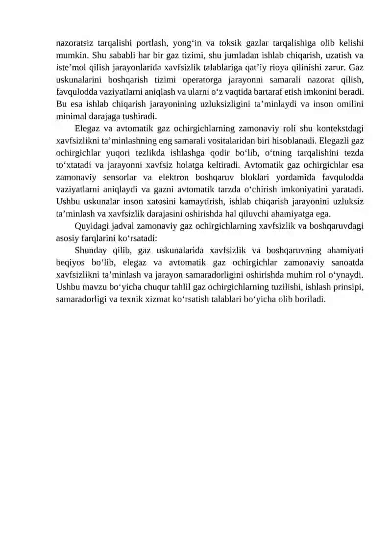 Elegaz va avtomatik gaz ochirgichlar 3