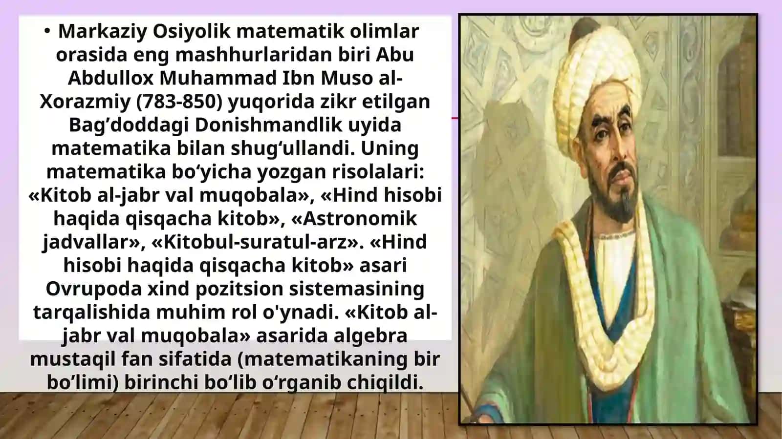 Matematikaga qo'shgan Sharq allomalar 3