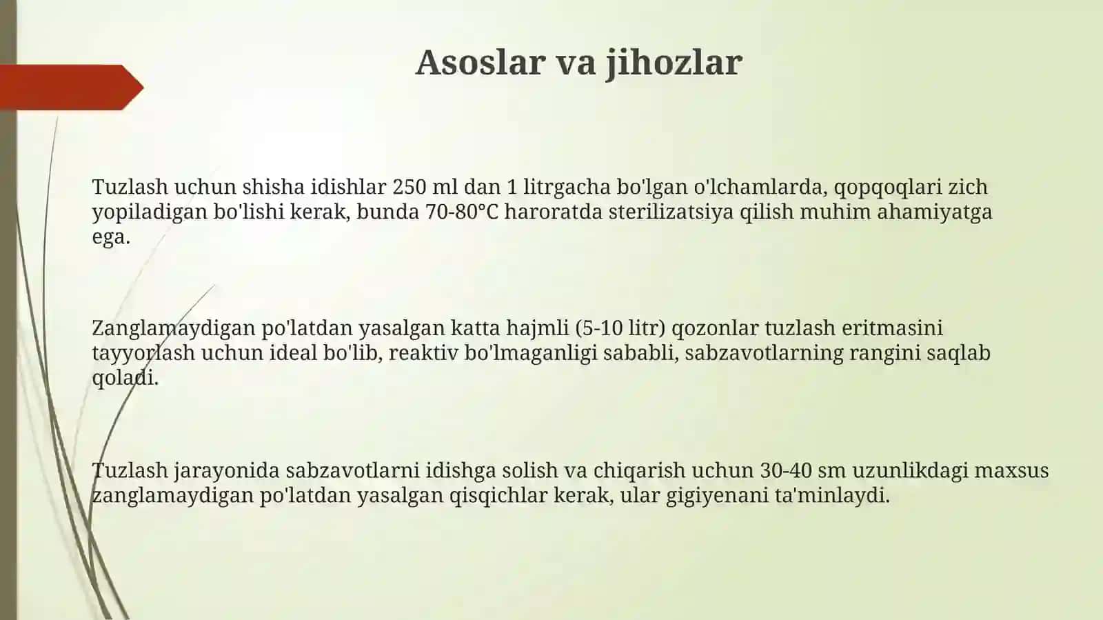 Sabzavotlarni tuzlash 3