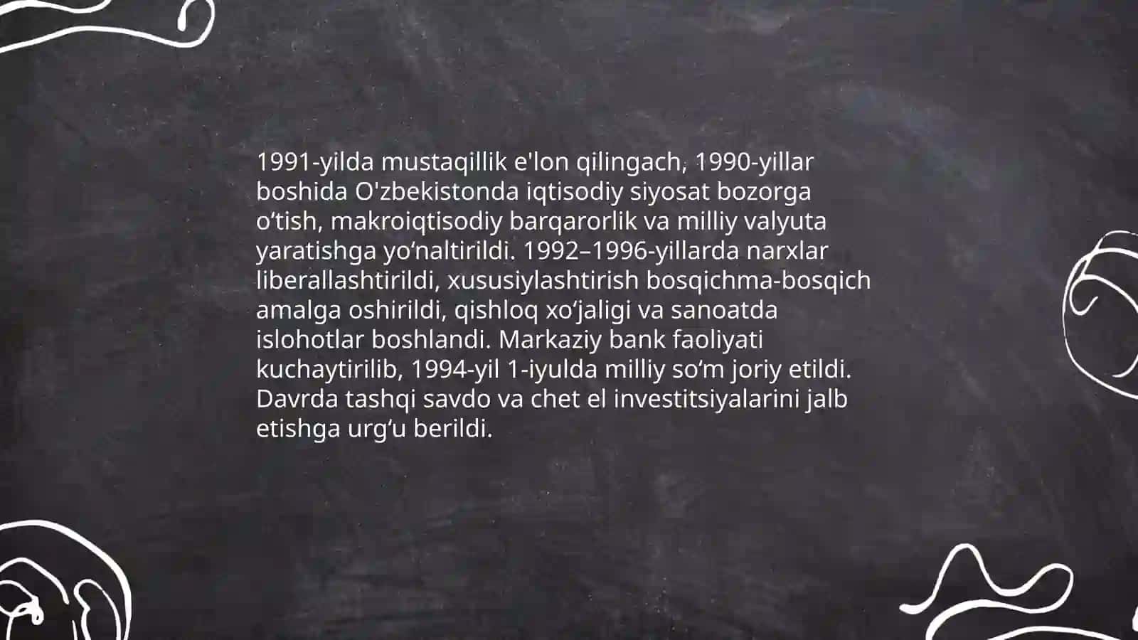 90 - yillarda O'zbekistonning ijtimoiy iqtisodiy hayoti 3