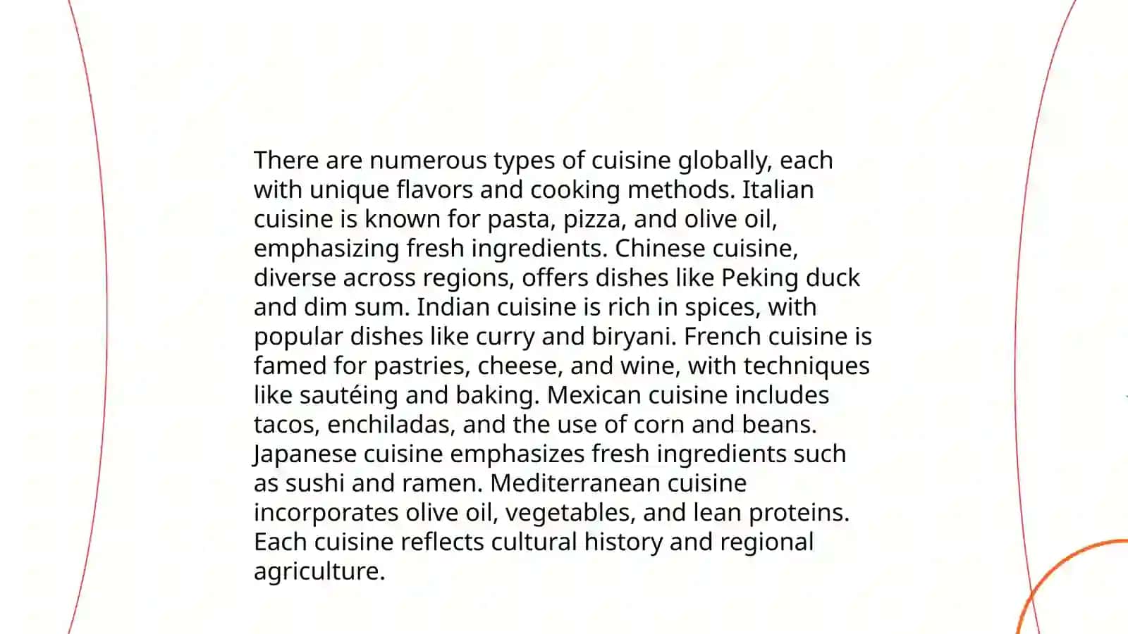 Types of Cuisine 3