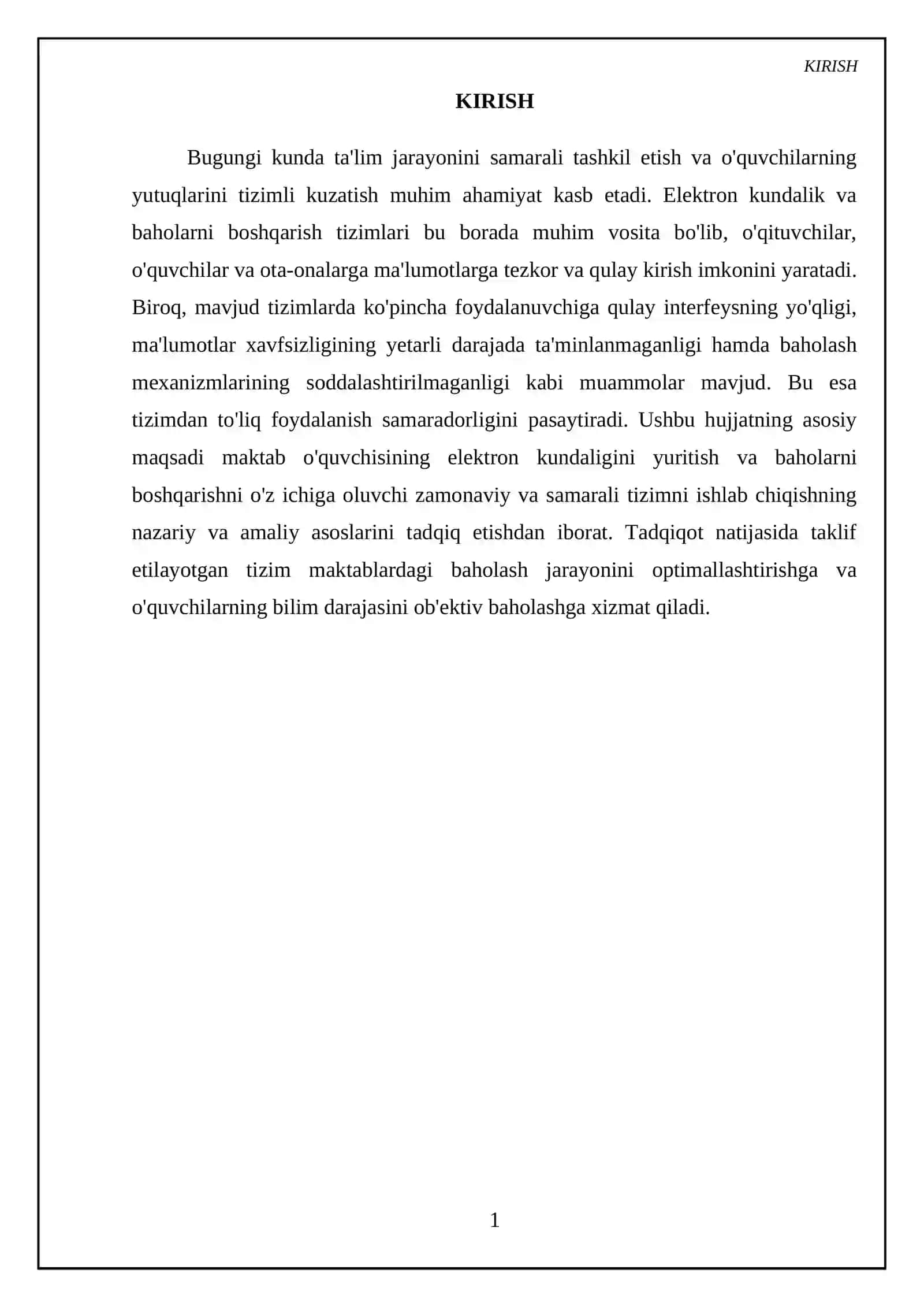 Maktab o'quvchisining elektron kundaligini yuritish va baholarni boshqarish tizimini ishlab chiqish 3