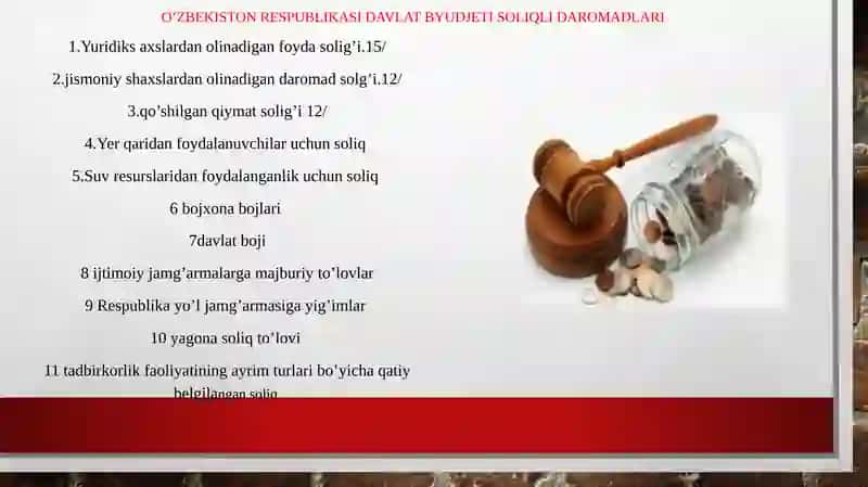 Davlat Byudjetniing daromadlari tarkibi  va soliqli  va soliqsiz daromadlar 3