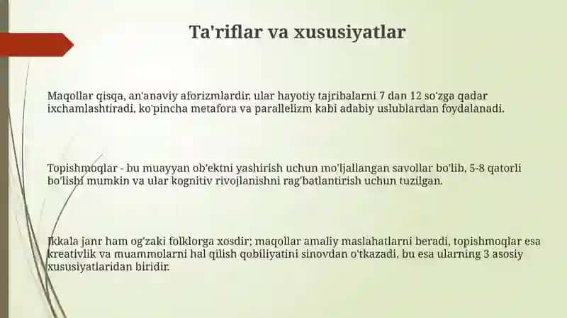 Xalq maqollari va topishmoqlar 3