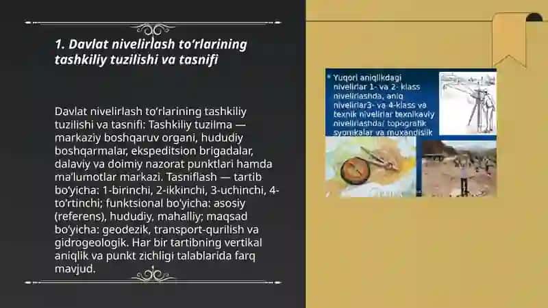 Davlat nivelirlash toʻrlar 3