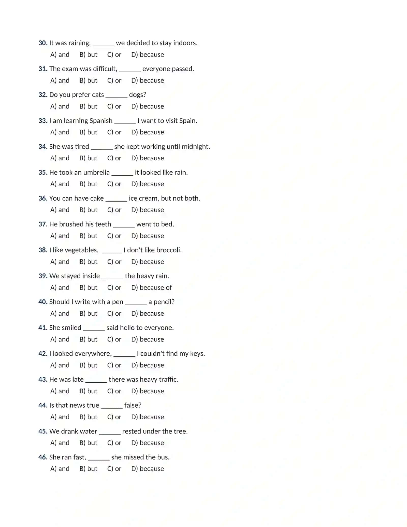 INGLIZ TILI GRAMMATIKASI: BASIC CONJUNCTIONS  (BOG'LOVCHILAR) 3