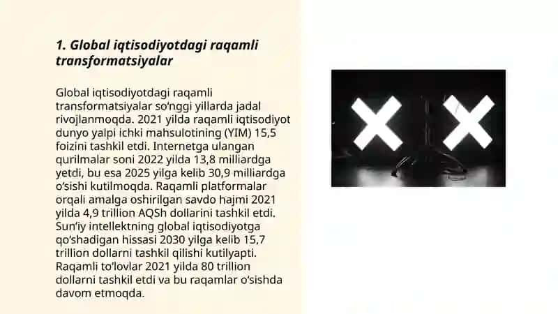 Global iqtisodiyotda o'zgarishlar va ularning rivojlanishiga ta'siri 3