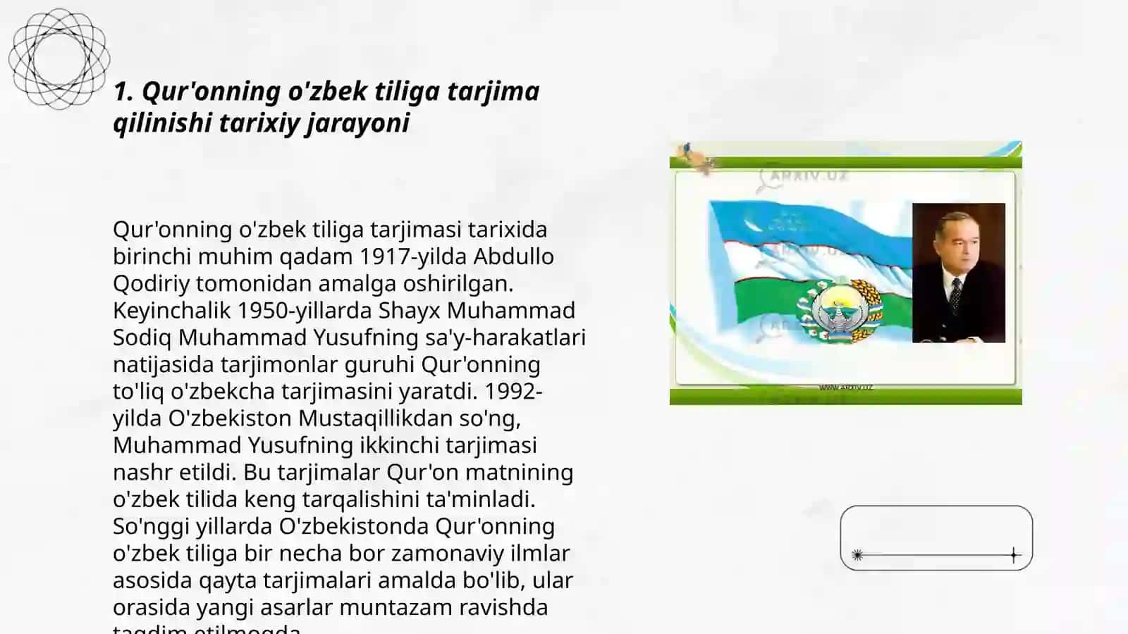 Mustagillik yillarida Qur'onning o'zbek tiliga tarjima gilinishi va tafsirlari 3