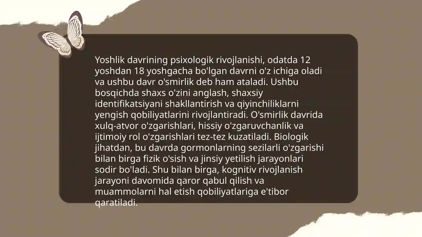 Yoshlik davrining psixologik xususiyatlari 3