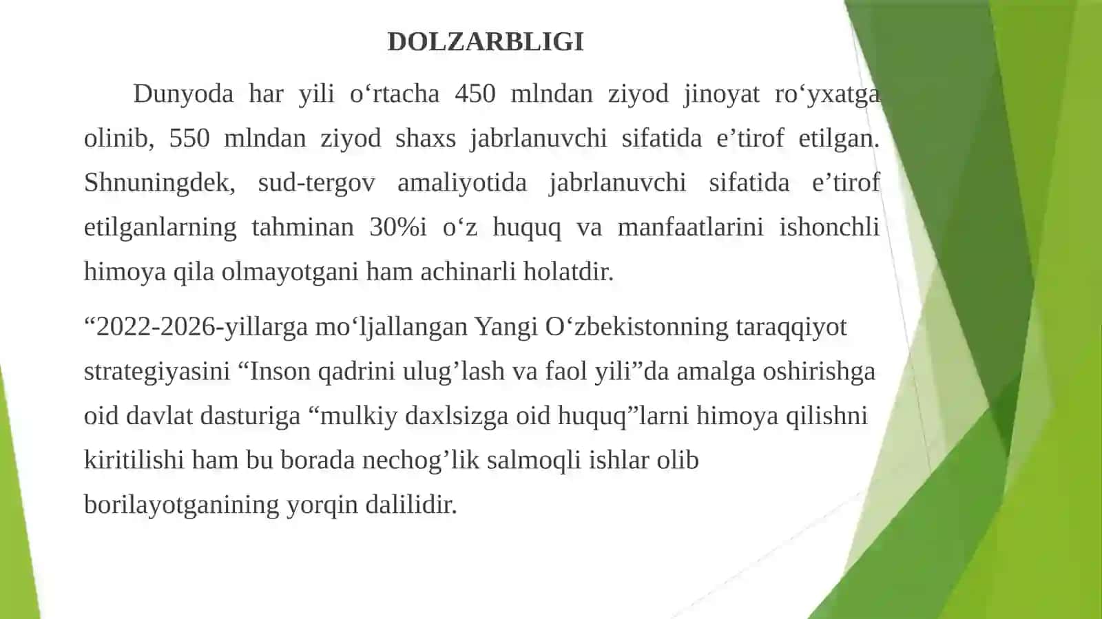 TADBIRKORLIK SOHASIDAGI ZARARLARNI QOPLASH – HUQUQLARNI HIMOYA QILISH SHAKLI SIFATIDA 3