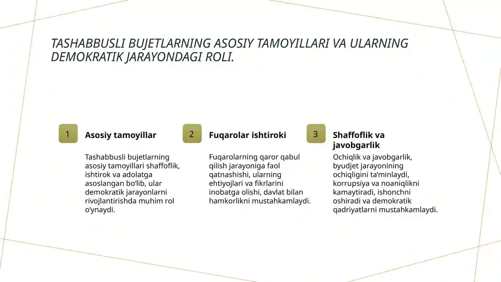 Tashabbusli bujetlarning asosiy tushunchasi va rivojlanishining mazmuni 3