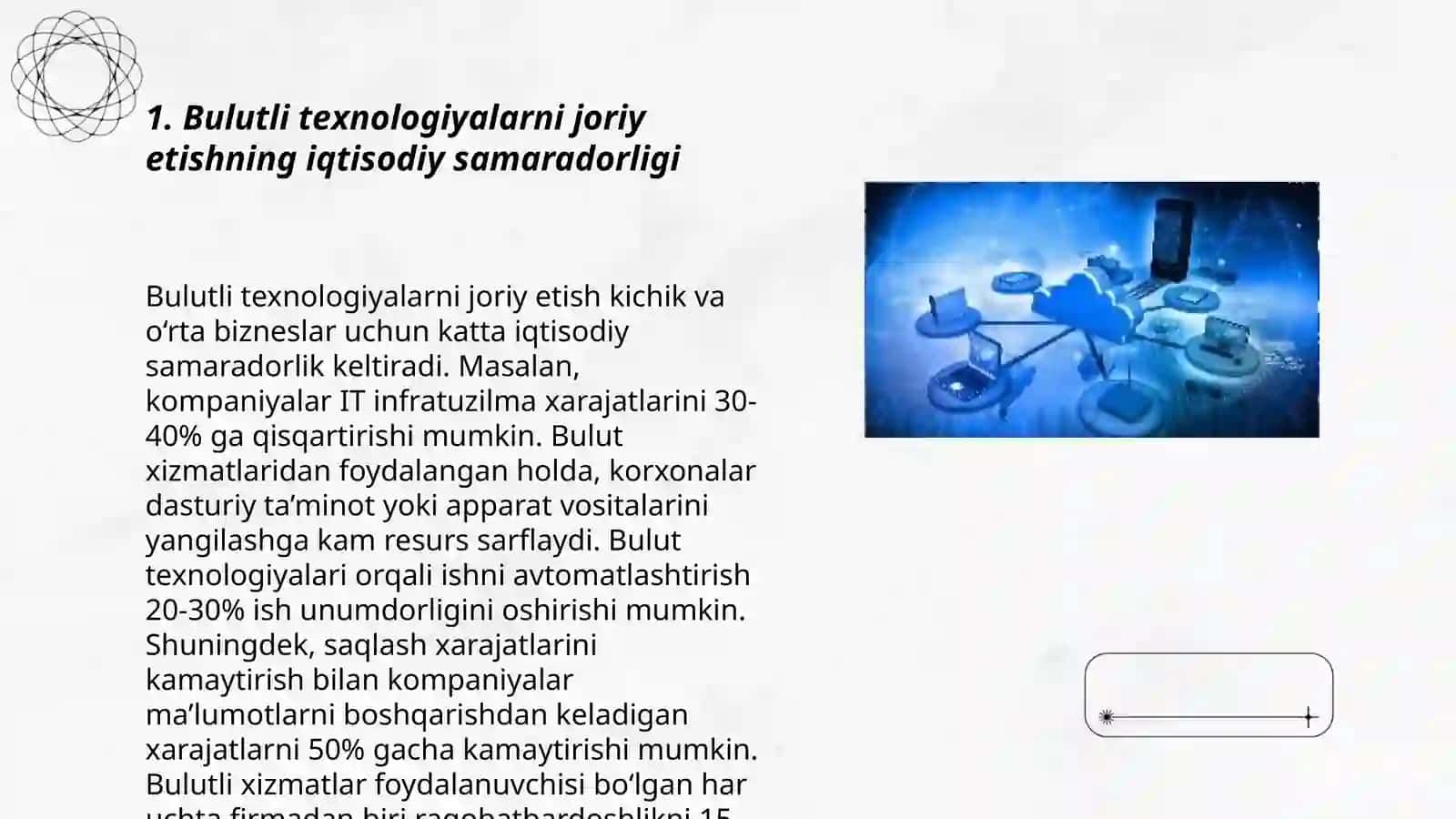 Bulutli texnologiyalardan foydalanish xususiyatlari 3