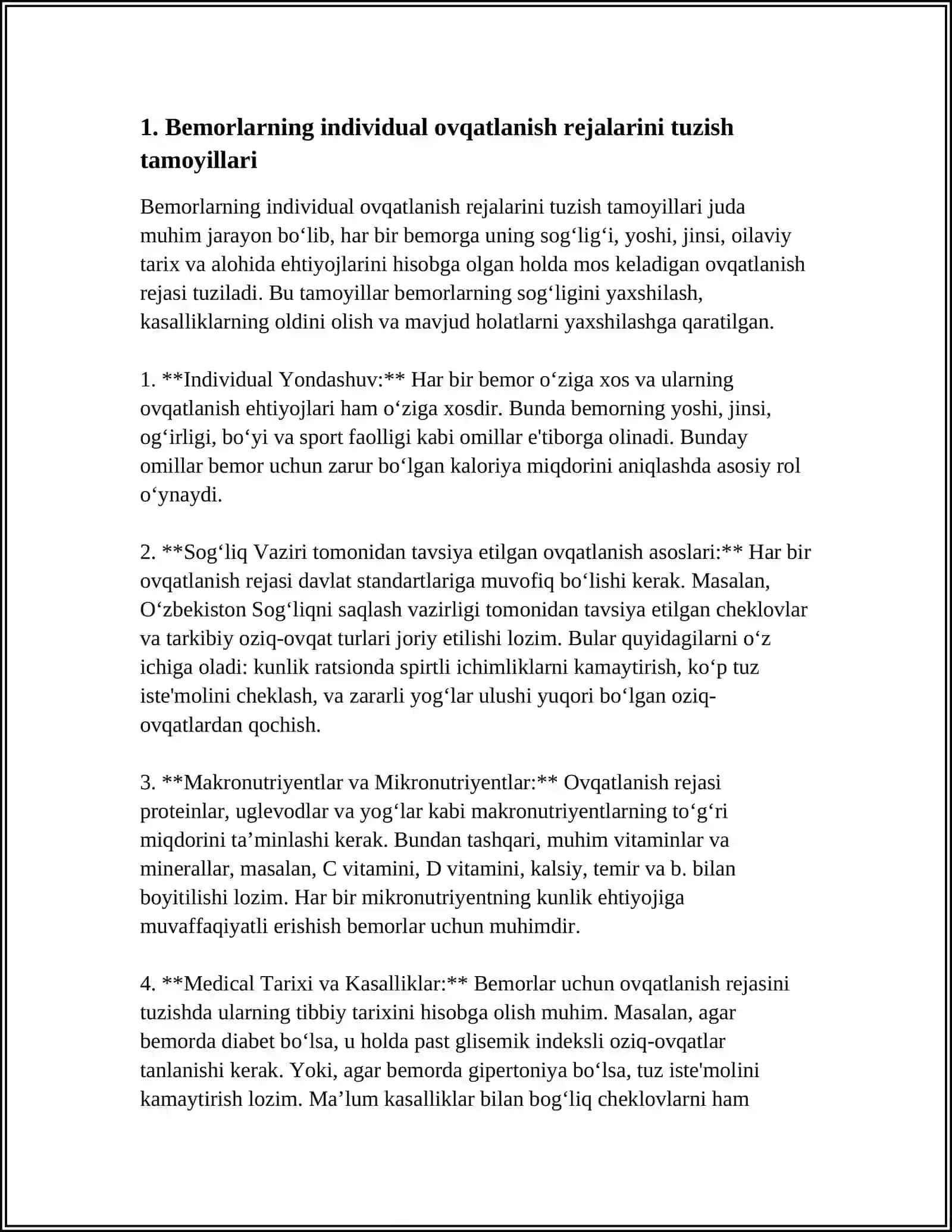BEMORLARNING OVQATLANISHINI TASHKIL QILISH VA UNING GIGENIK NAZORATI 3