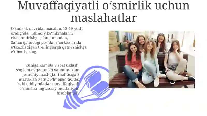 Muvaffaqiyatli oʻsmirlik uchun maslahatlar 3