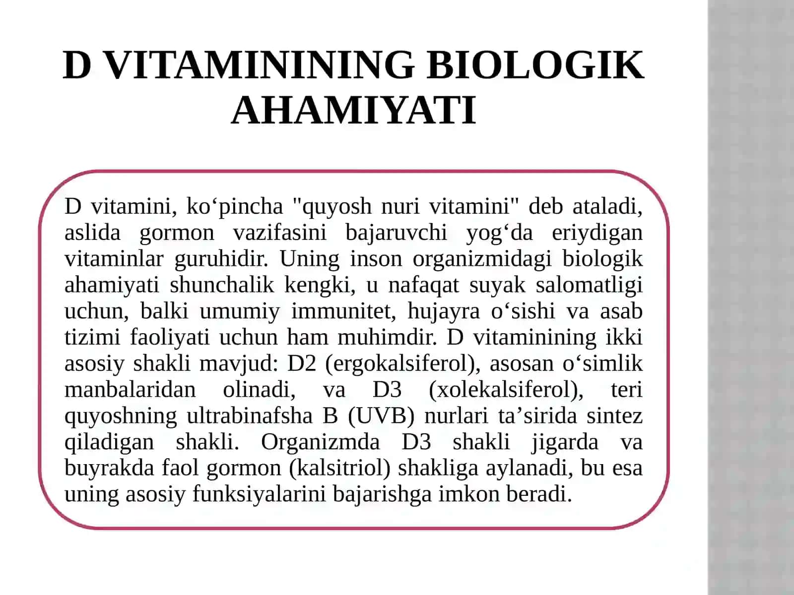 Yosh anatomiyasi fiziologiyasi va gigiyenasi fanidan 3