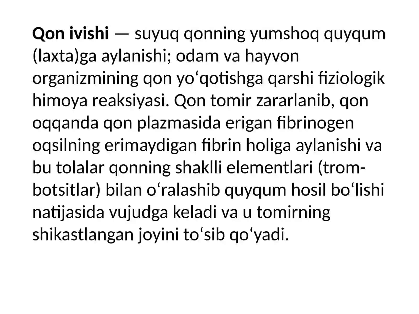 Qon Ivish Mexanizmi va Fibrinoliz 3